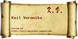 Keil Veronika névjegykártya